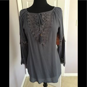 NWT Scully Honey Creek Dusty Blue Tunic M $76